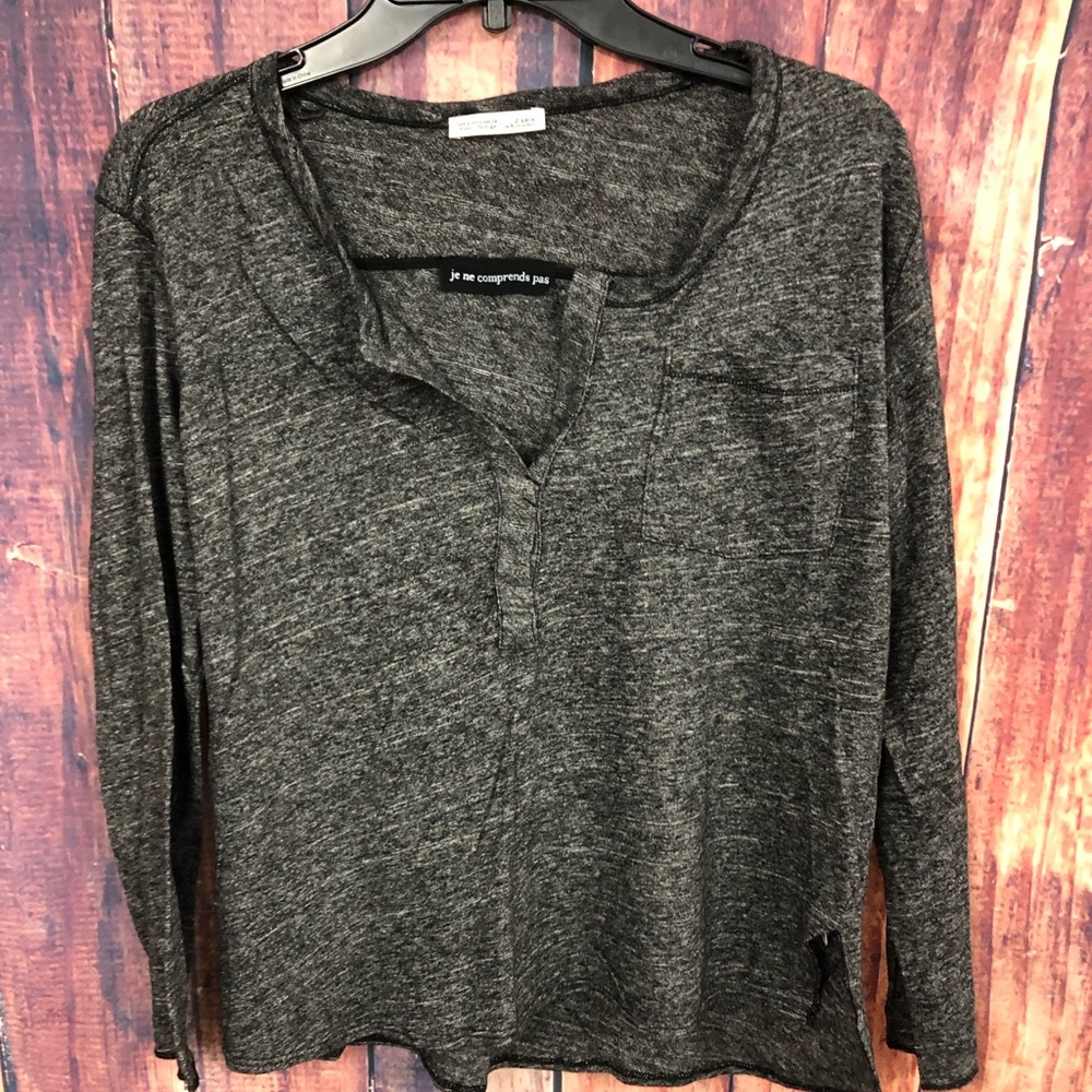ZARA HEATHERED‎ TOP S
